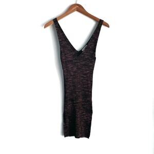Aritzia Babaton ribbed bodycon dress tight fitting side slits on bottom size med
